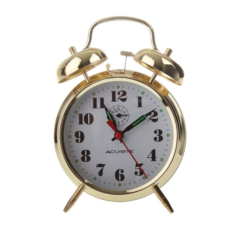 AcuRite 15605 Vintage Twin Bell Alarm Clock - Image 1